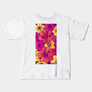 Bright Pretty Flowers Kids T-Shirt